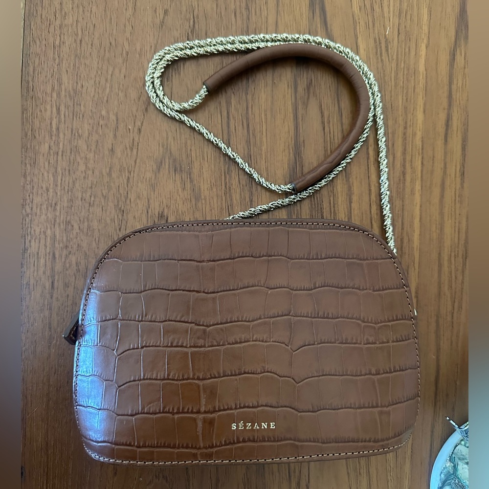 Sezane Brown Mini Victor Bag